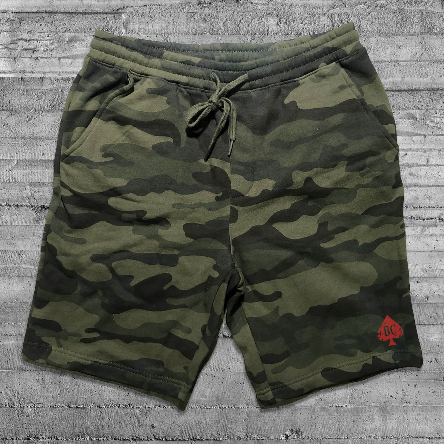 Green Camo Fleece Shorts – BC Limited