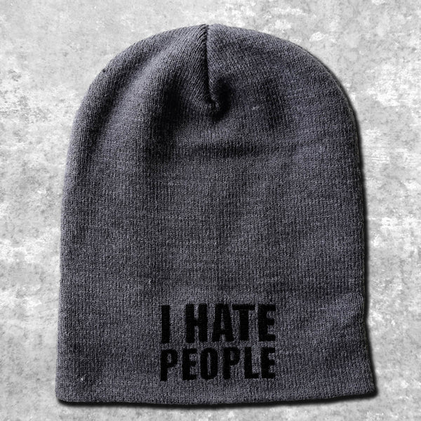 I Hate People Beanie (Charcoal)