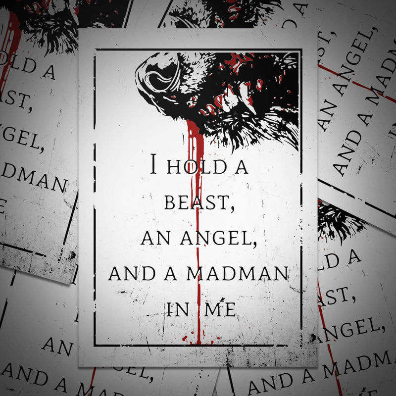 Beast, Angel, Madman Sticker